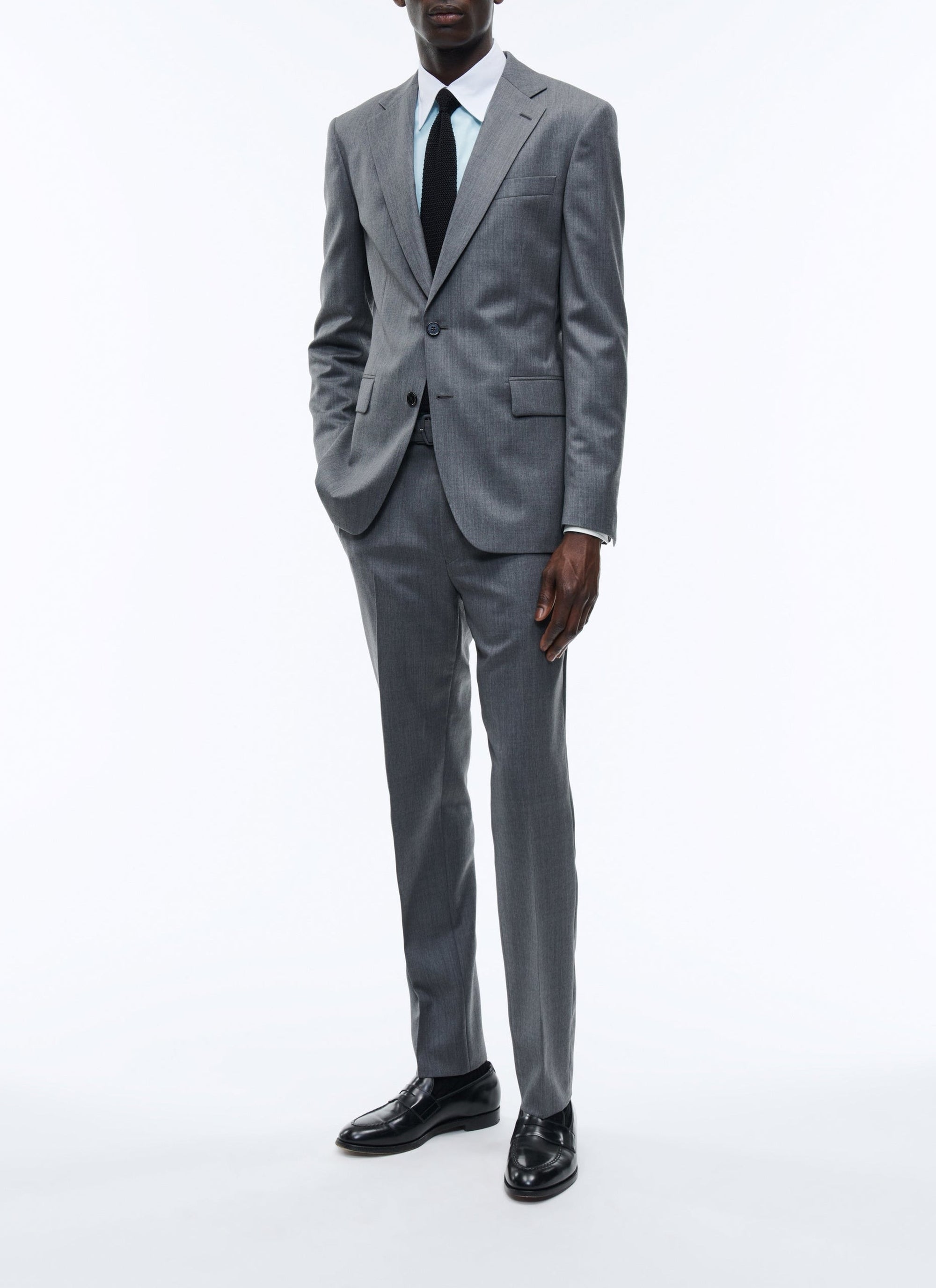 Chemise coupe ajustée à col hirondelle - Turquoise