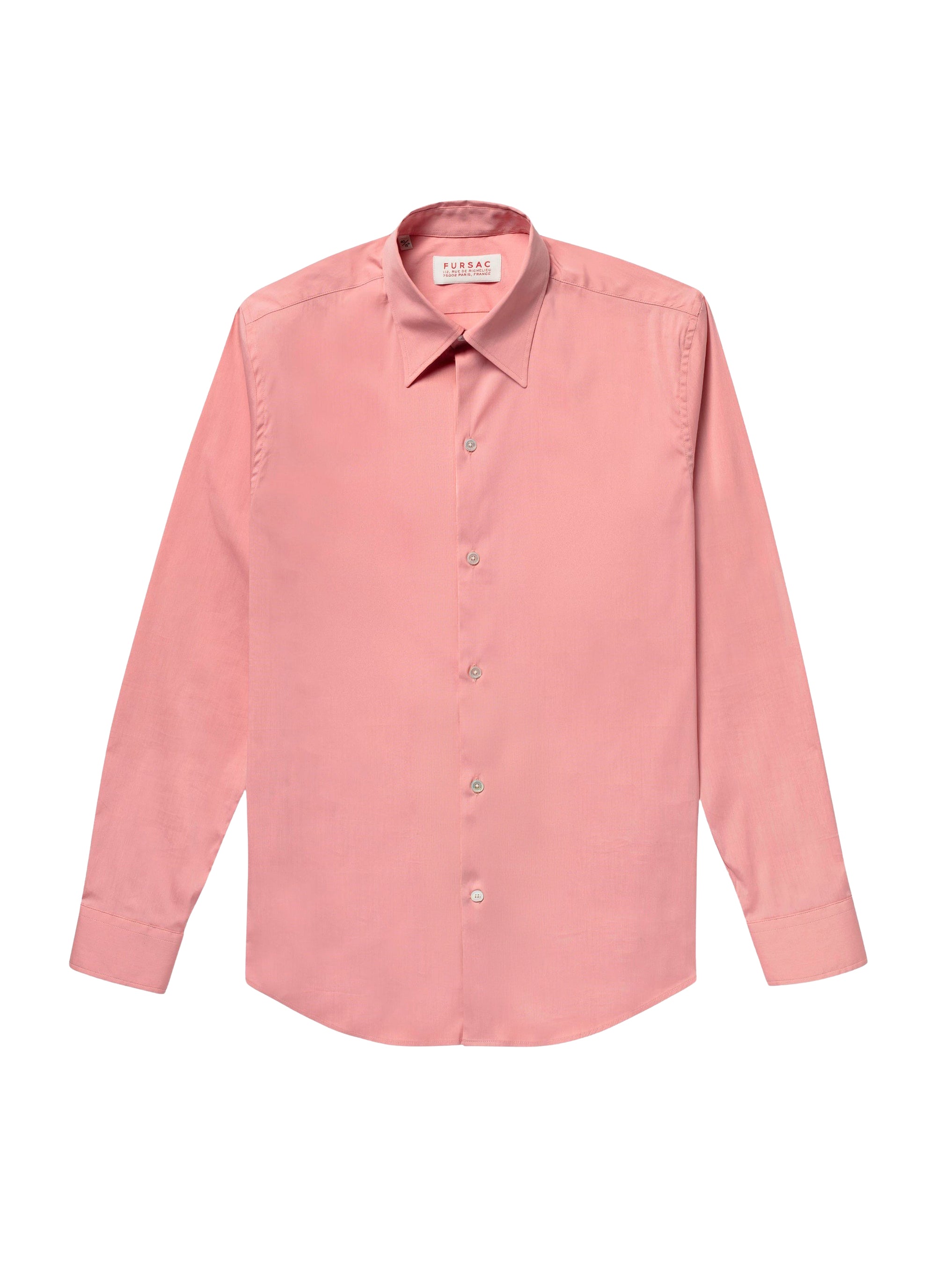 Fitted shirt with swallow collar - Terre de Sienne