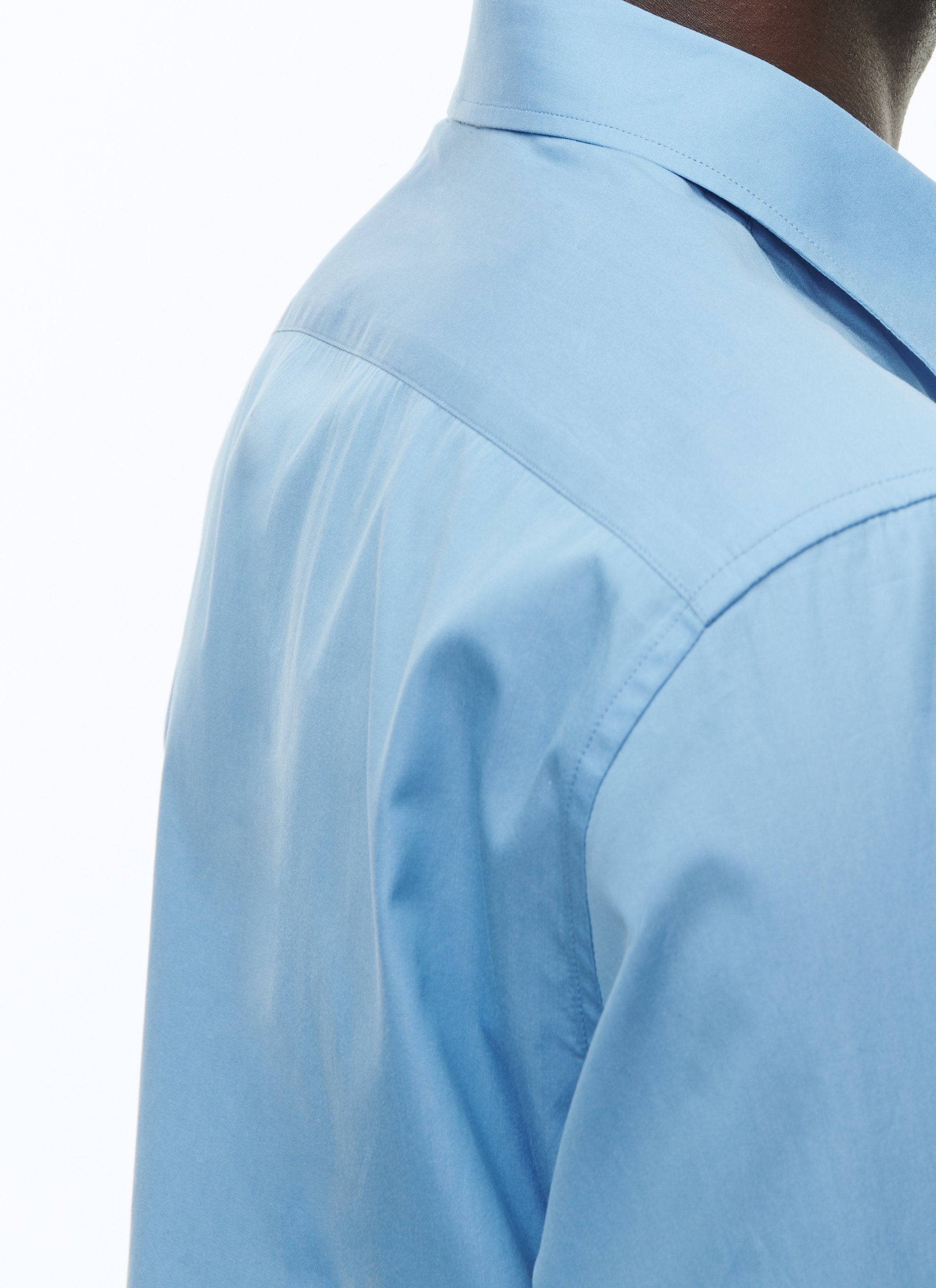 Swallow-neck shirt - Light blue