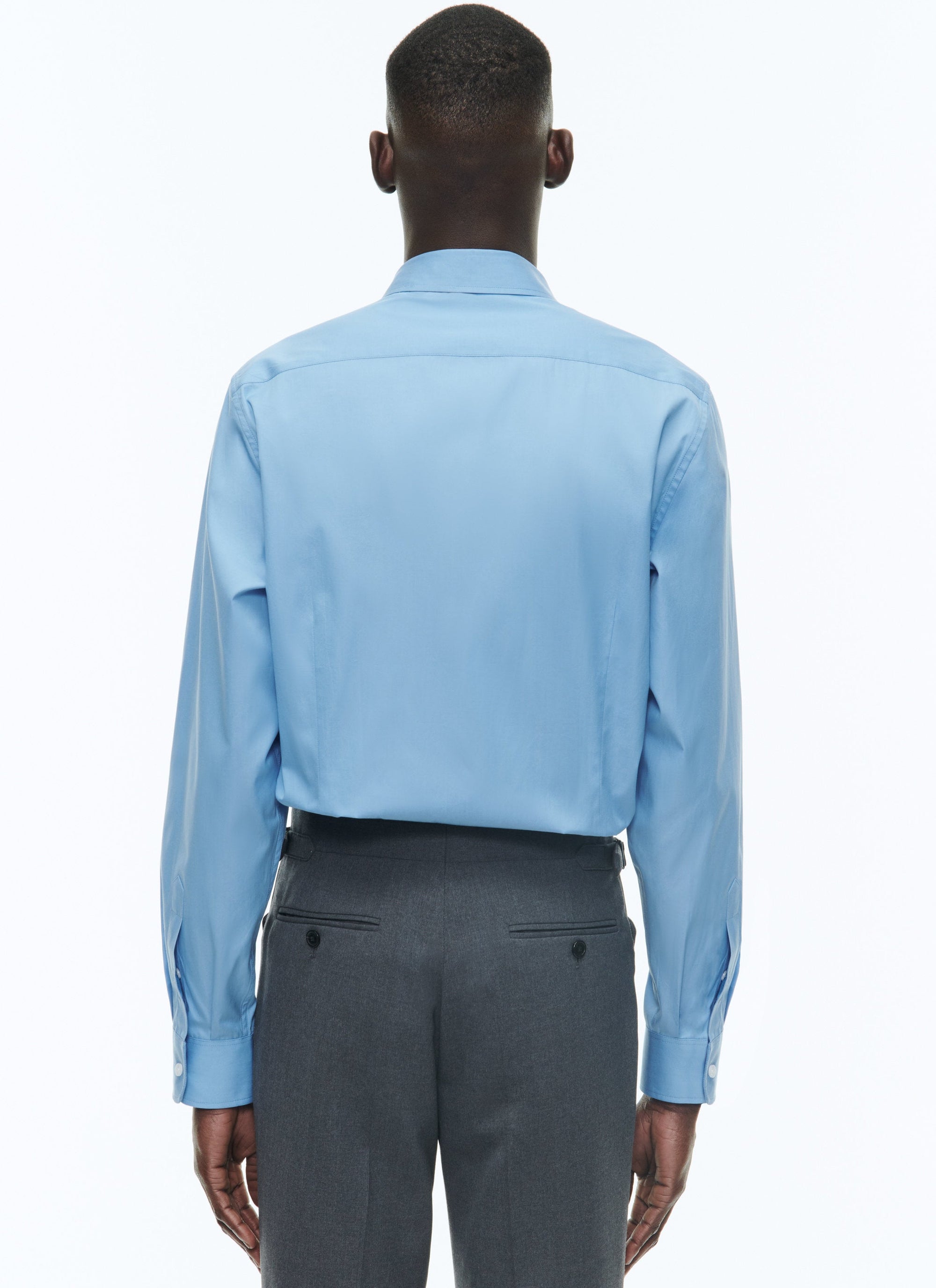Swallow-neck shirt - Light blue