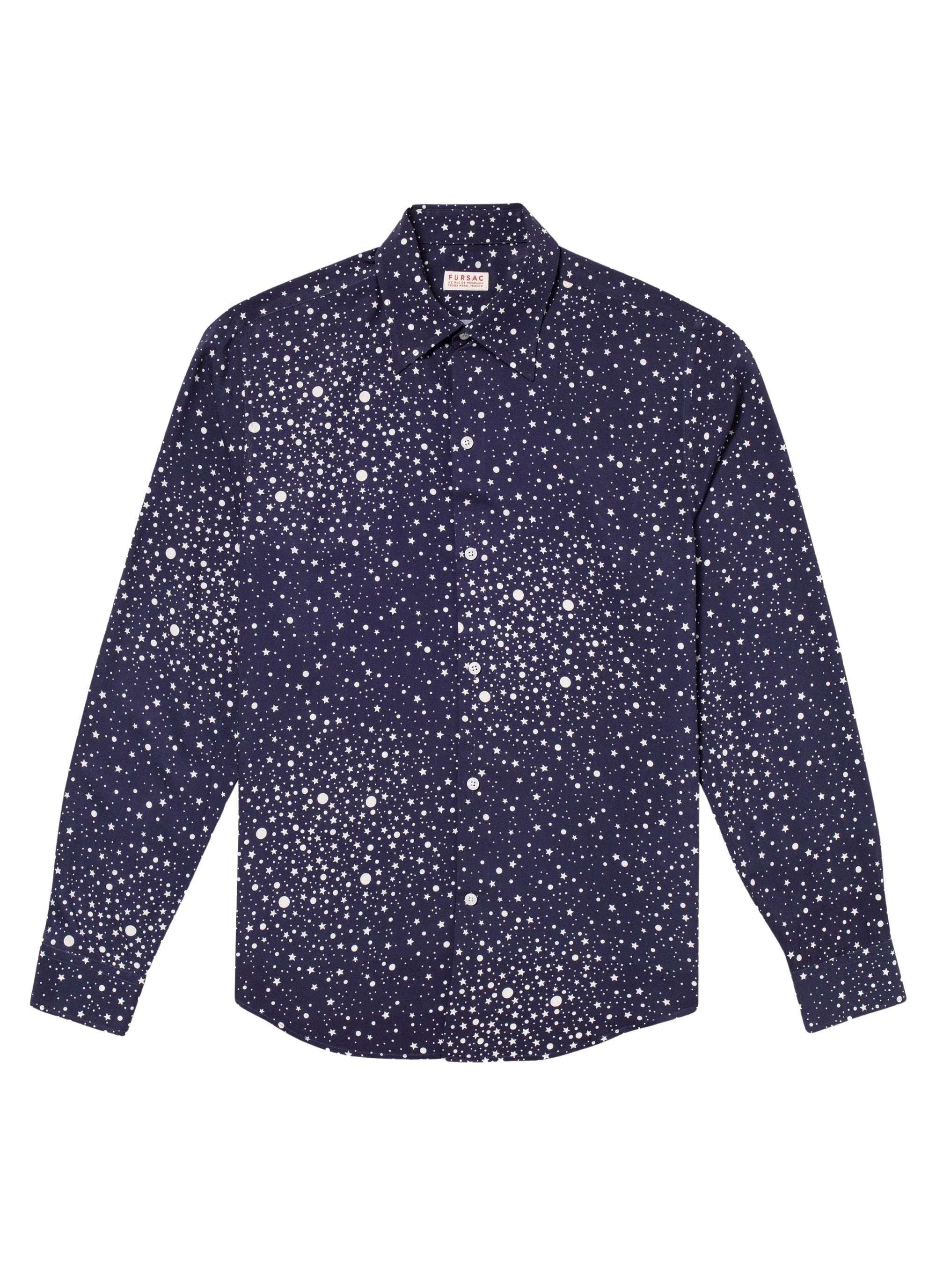 Swallow-neck shirt - Navy blue