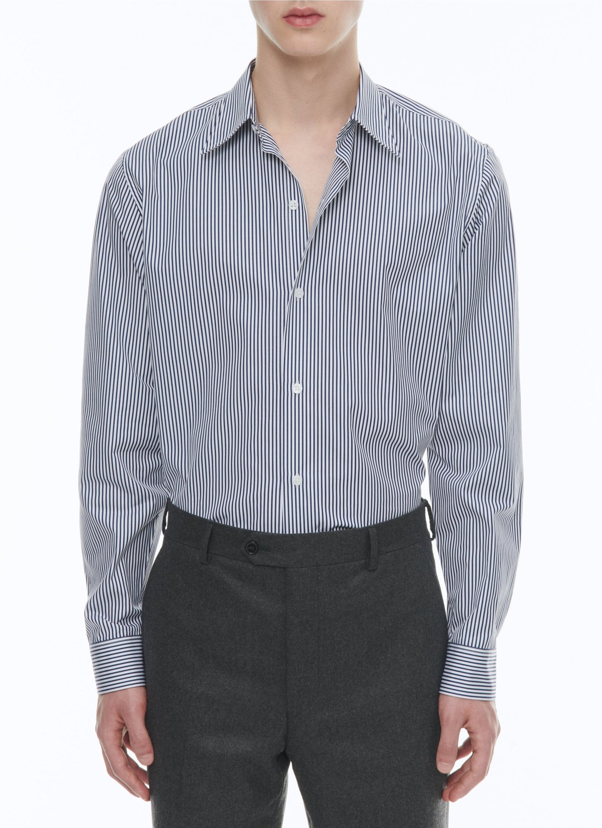 Chemise à col hirondelle - Marine