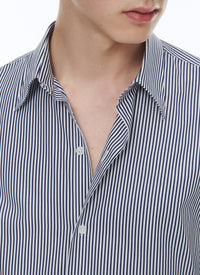 Chemise à col hirondelle - Marine