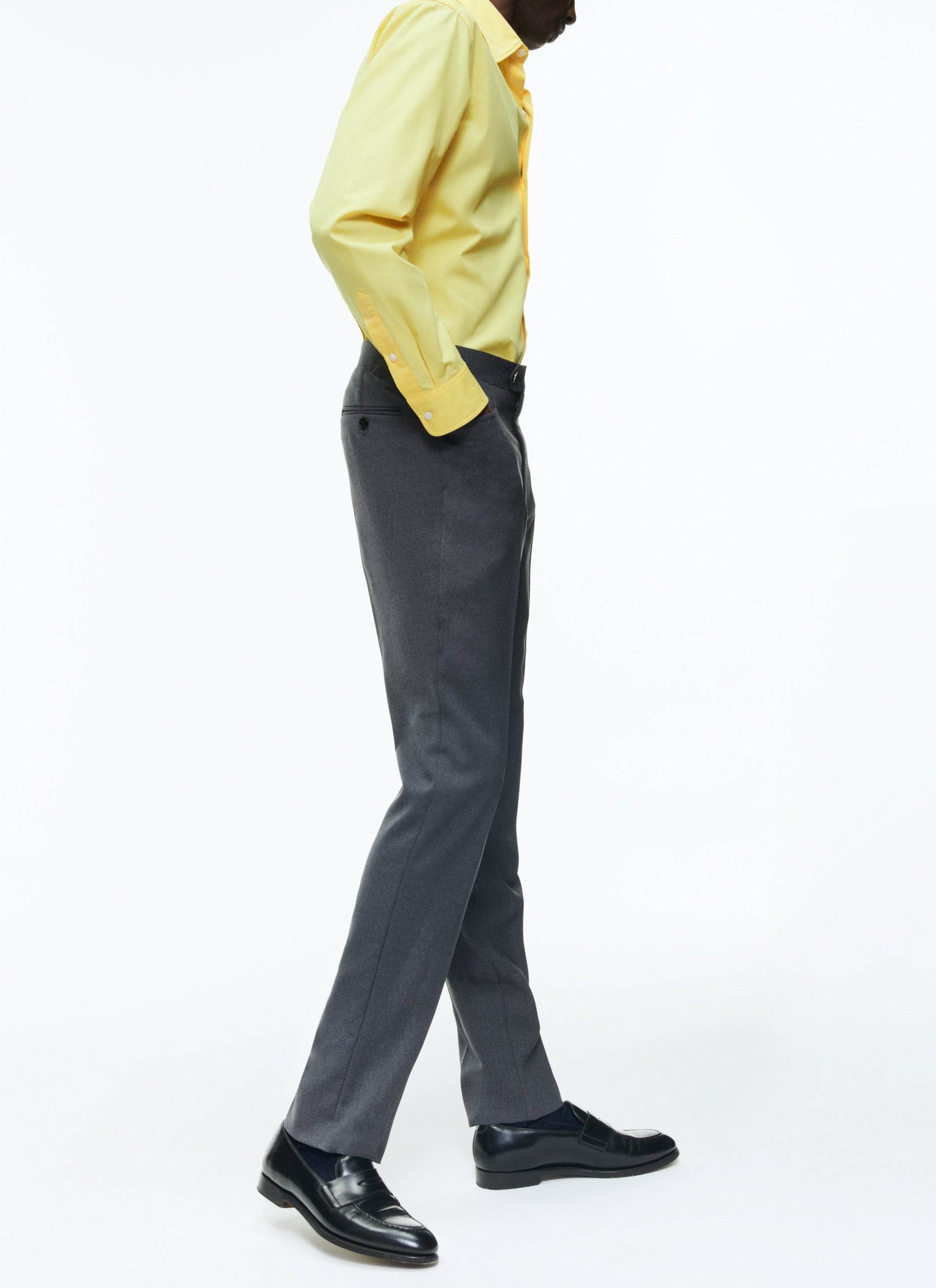 Chemise à col hirondelle - Jaune Pâle