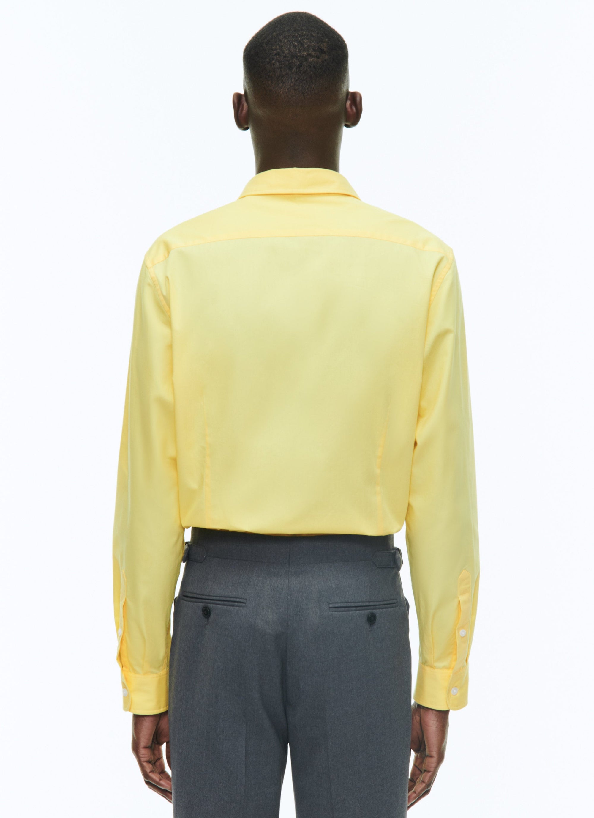 Chemise à col hirondelle - Jaune Pâle