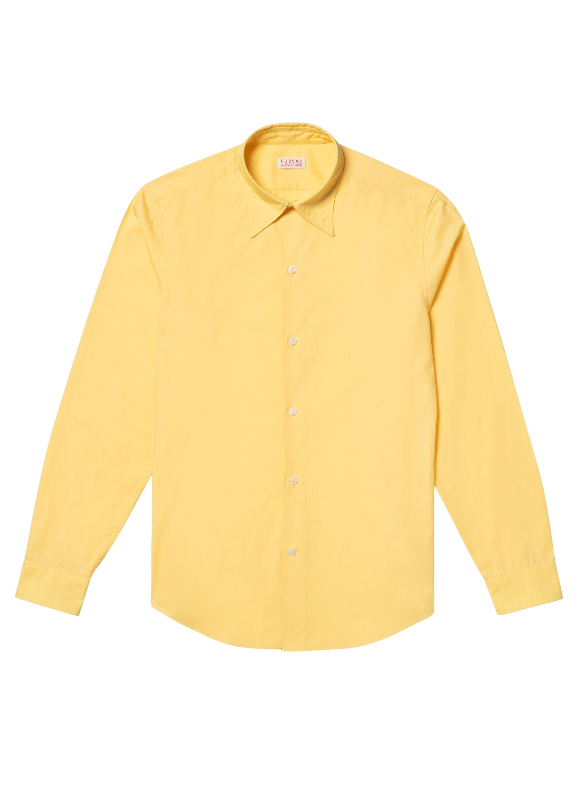 Chemise à col hirondelle - Jaune Pâle