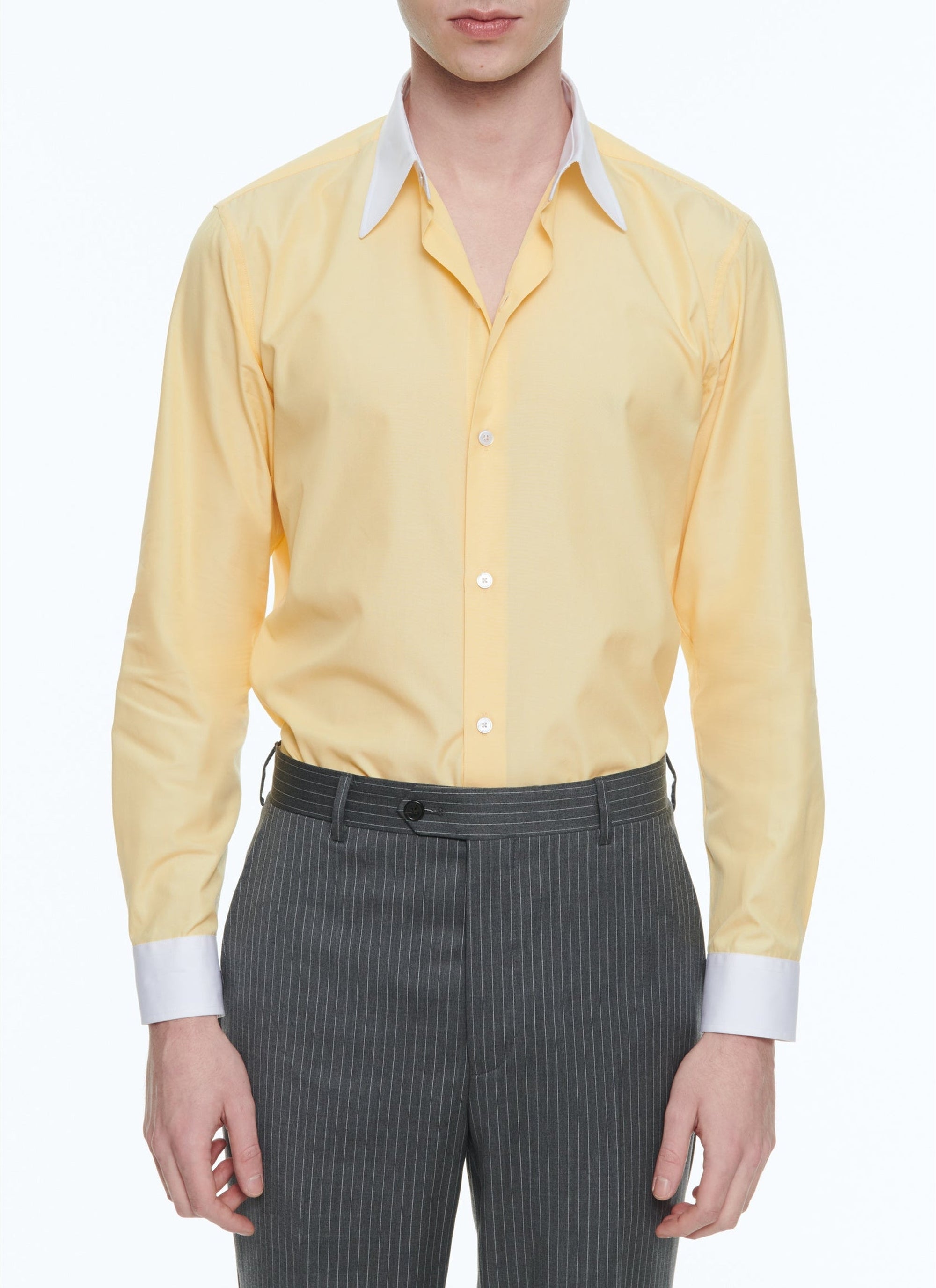 Chemise en popeline de coton - Jaune
