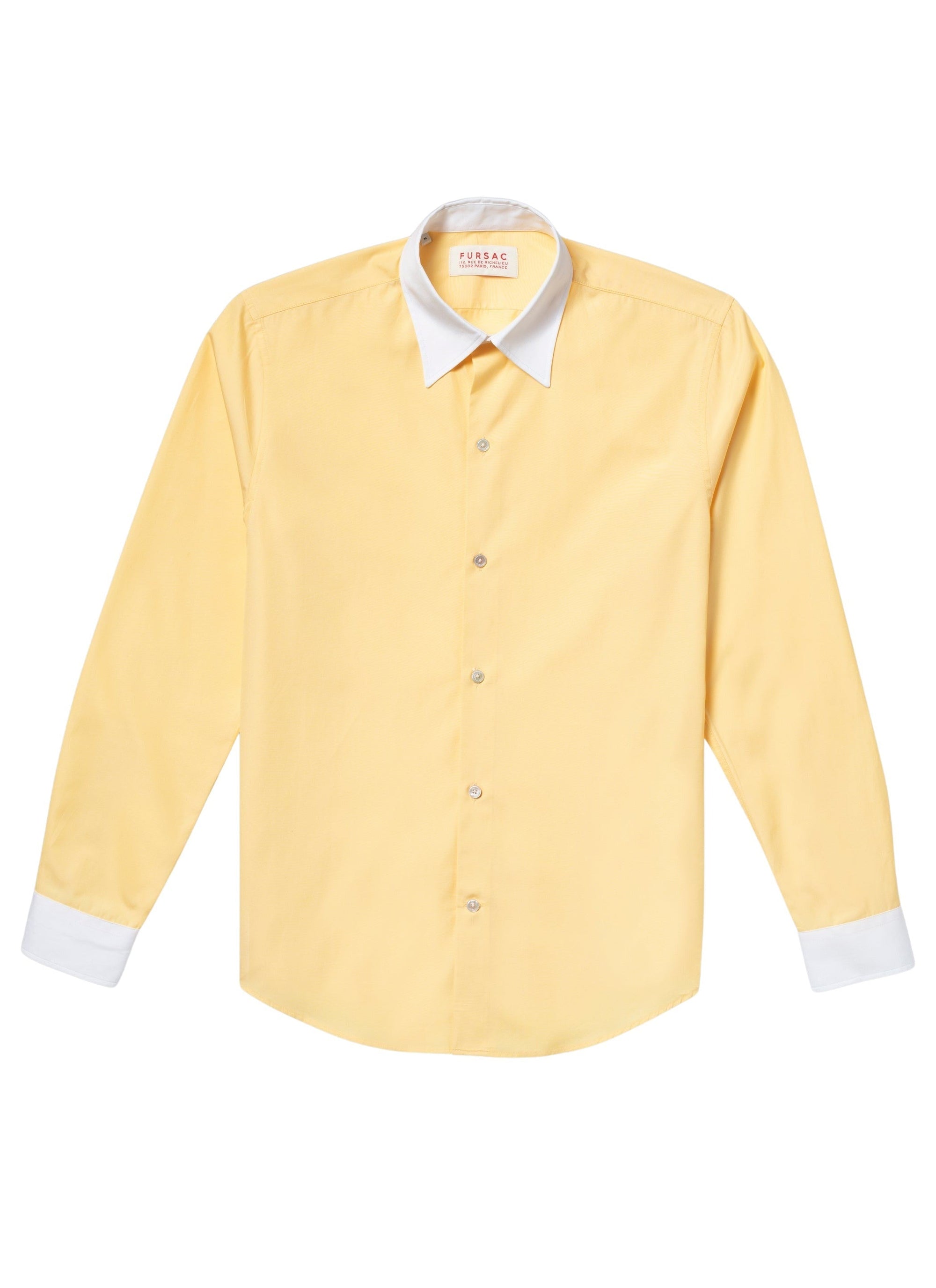 Chemise en popeline de coton - Jaune
