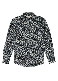 Chemise en viscose à imprimé léopard - Gris
