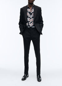 Chemise en viscose à imprimé fantaisie - Noir