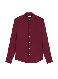 Chemise à col hirondelle - Bordeaux