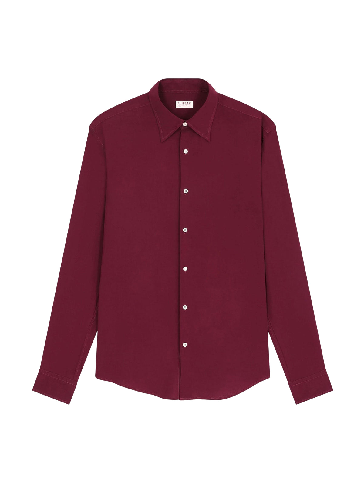 Chemise à col hirondelle - Bordeaux