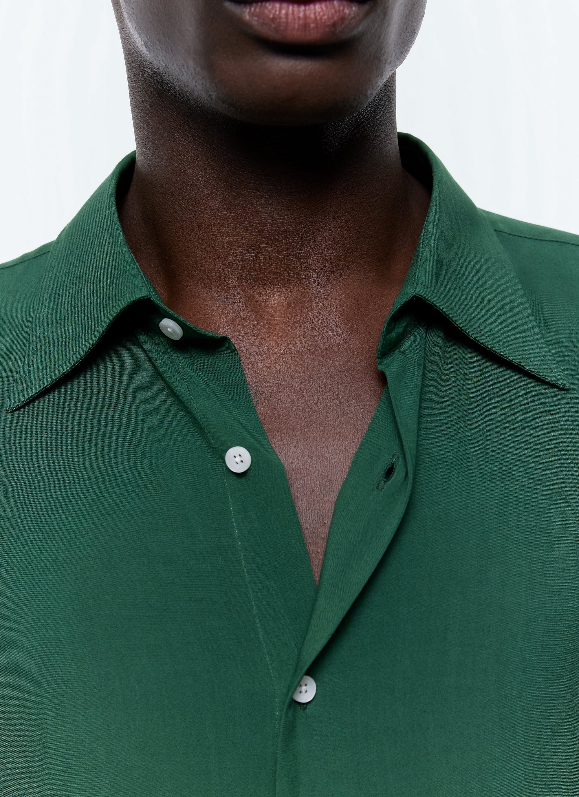 Chemise à col hirondelle - Vert