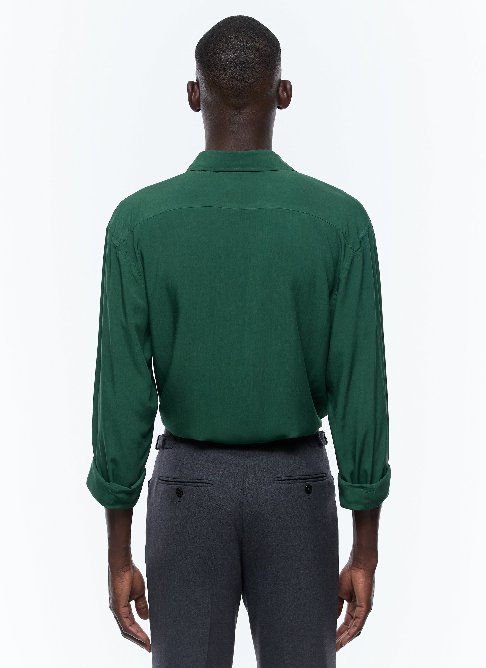 Chemise à col hirondelle - Vert