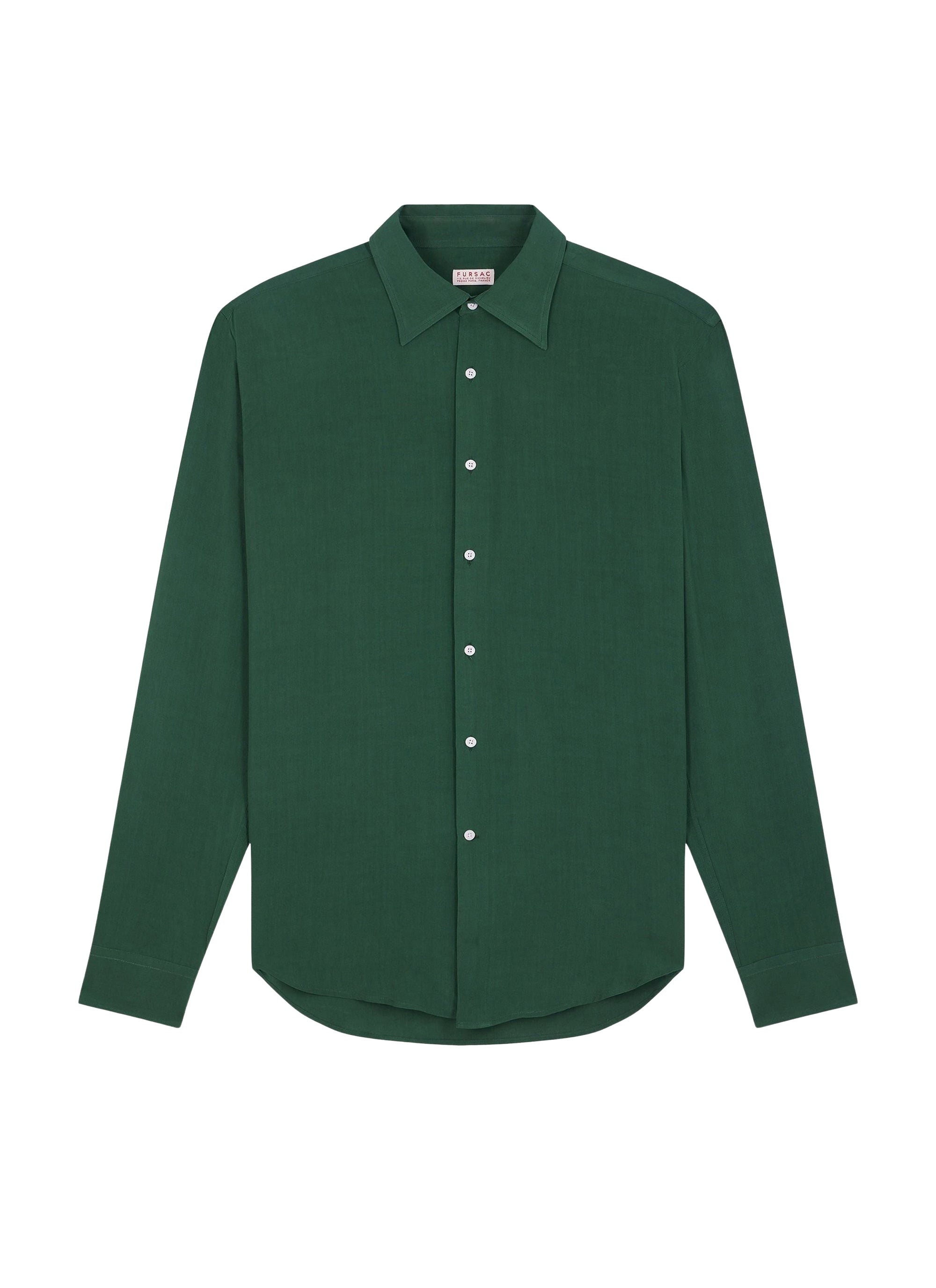 Chemise à col hirondelle - Vert