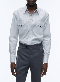 Chemise Western coupe droite - Perle