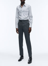 Chemise Western coupe droite - Perle