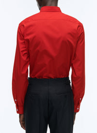Cotton poplin shirt - Red