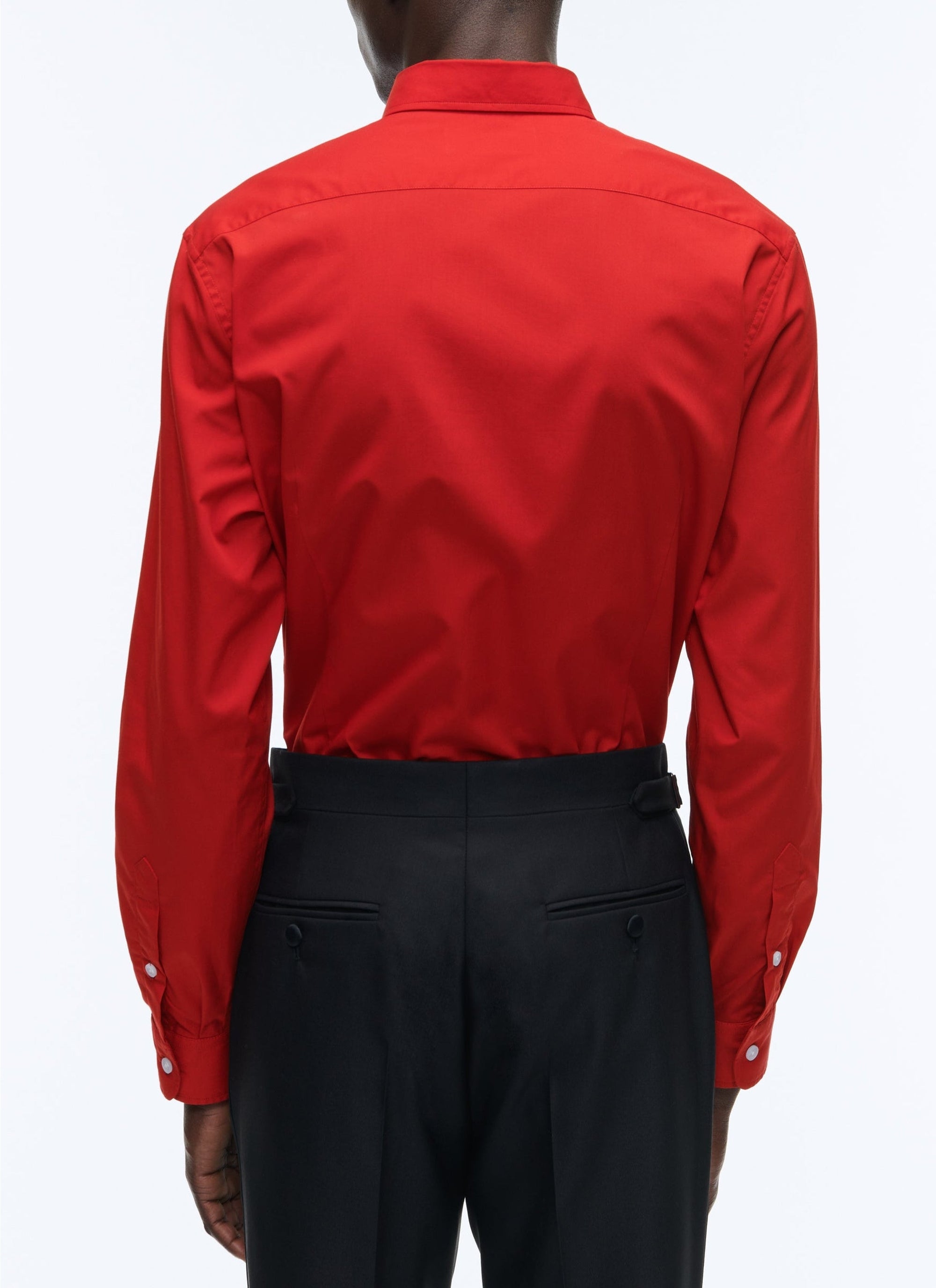 Cotton poplin shirt - Red