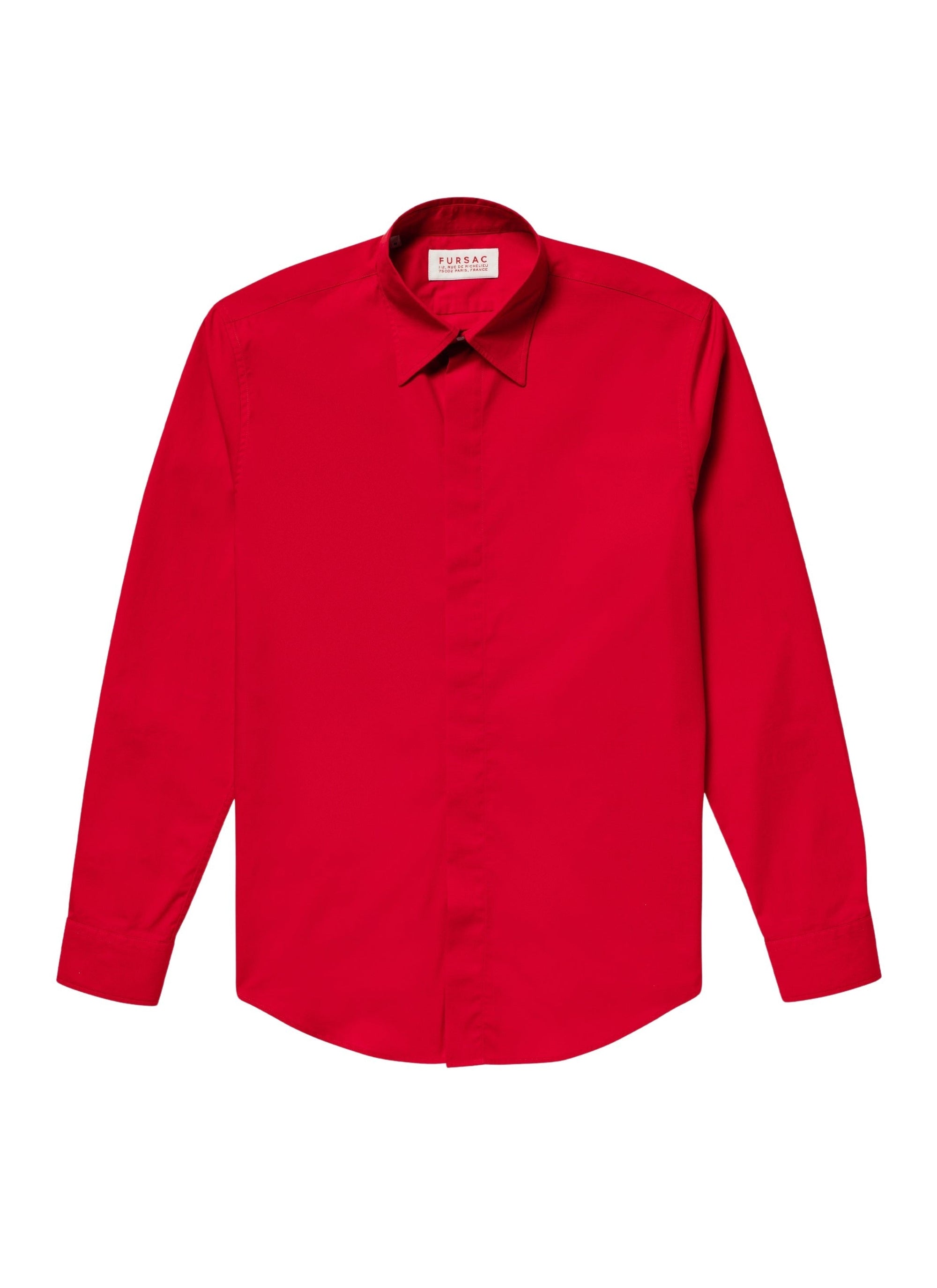 Cotton poplin shirt - Red