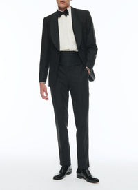 Shirt with swallow collar and bib - Ecru