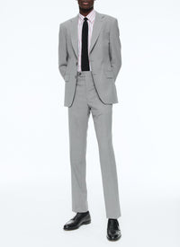 Chemise en popeline de coton à rayures - Blanc