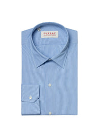 Chemise en coton à rayures - Bleu