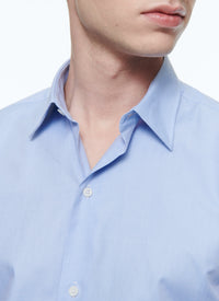 Chemise en micro armuré de coton biologique - Bleu ciel