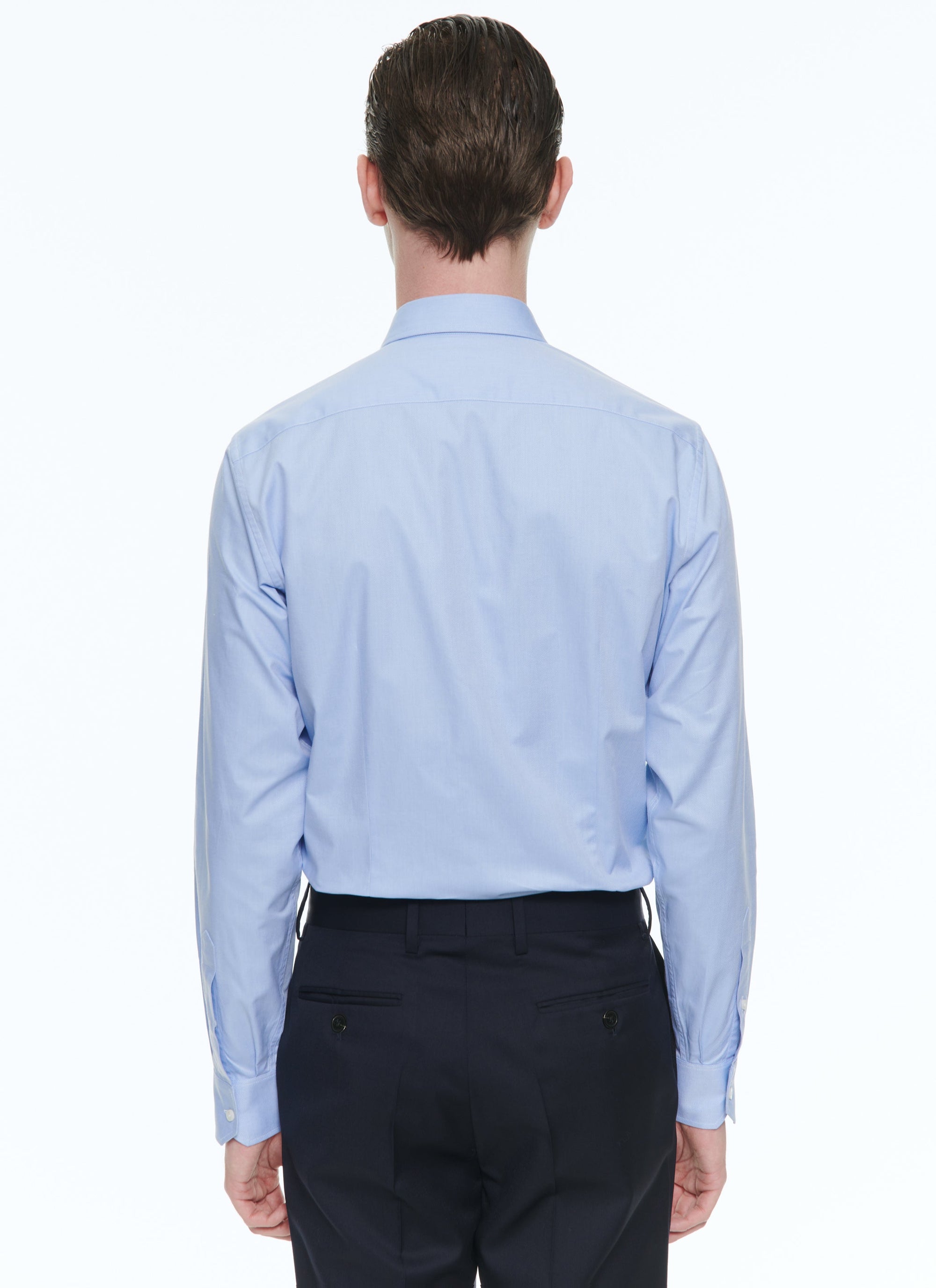 Chemise en micro armuré de coton biologique - Bleu ciel