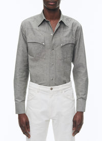 Chemise Western en coton - Gris foncé