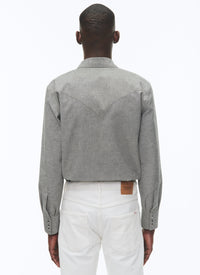 Chemise Western en coton - Gris foncé