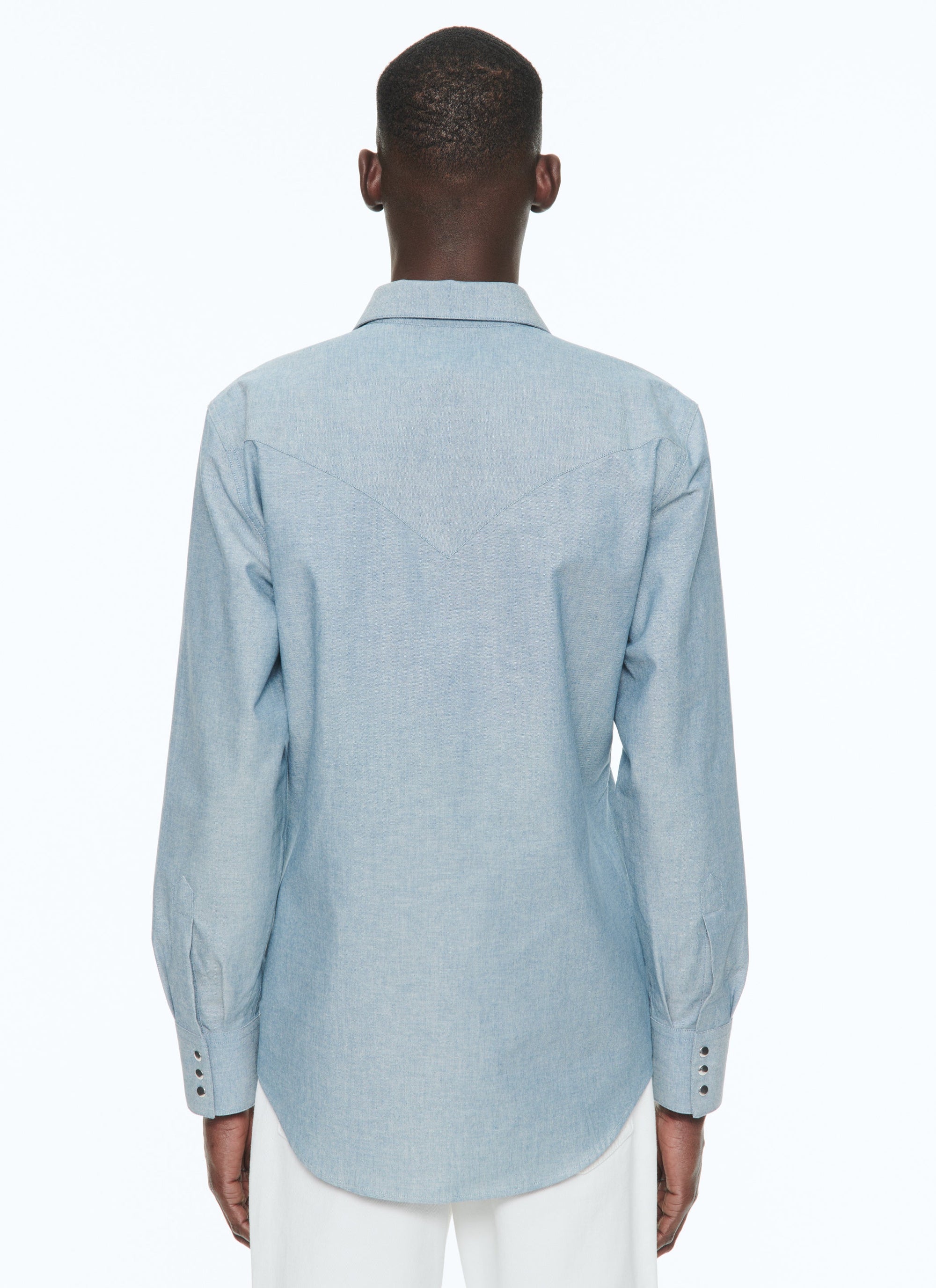 Chemise Western en coton - Bleu ciel