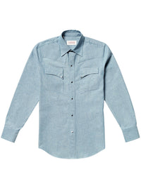 Chemise Western en coton - Bleu ciel
