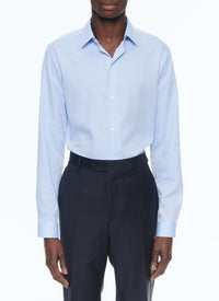 Chemise à col français et poignets double boutonnage - Bleu Persan