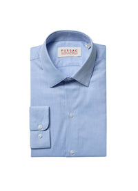 Chemise à col français et poignets double boutonnage - Bleu Persan