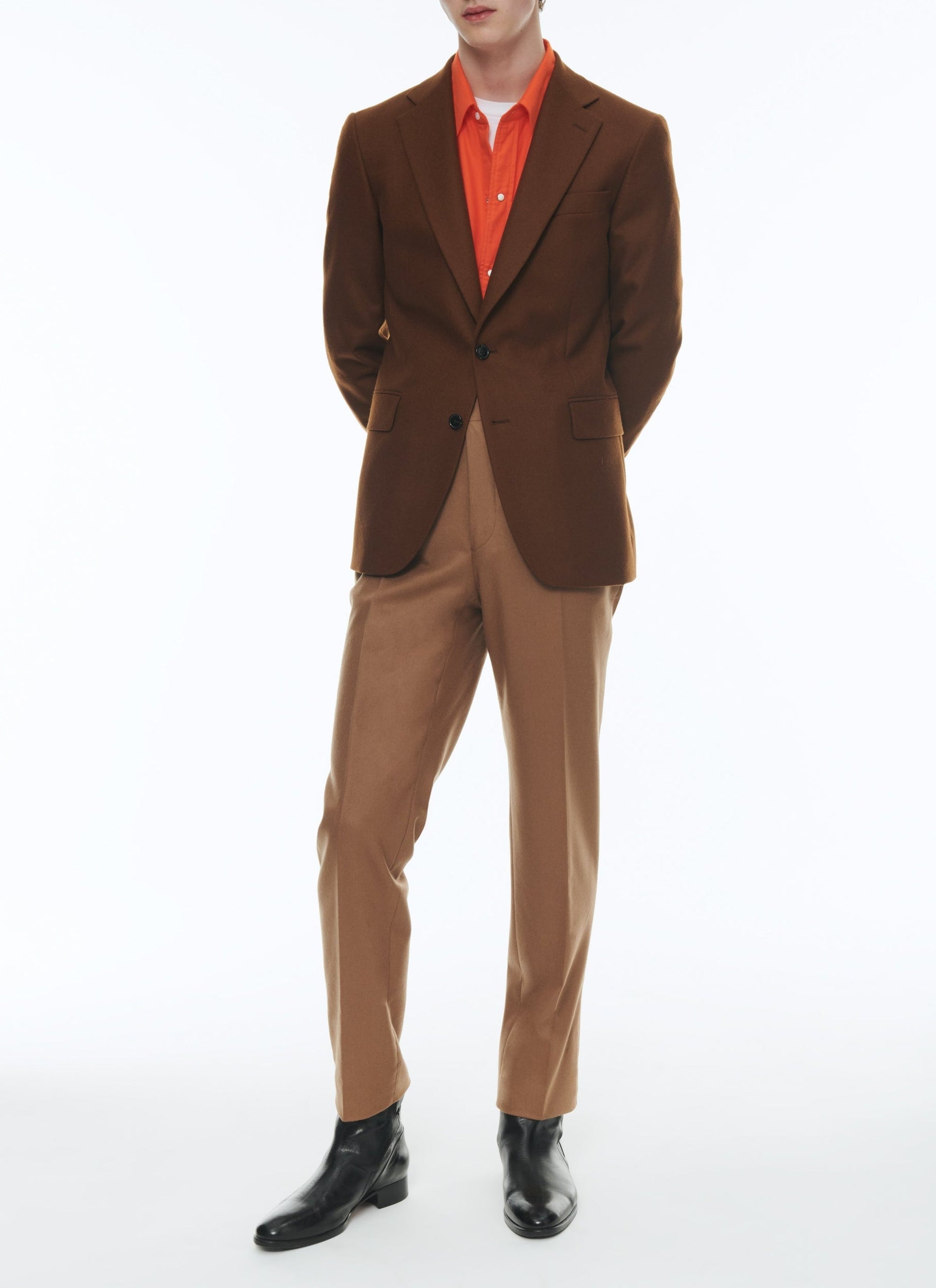 Surchemise en flanelle de coton - Orange