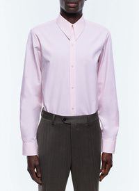Point collar shirt in cotton poplin - Pale pink
