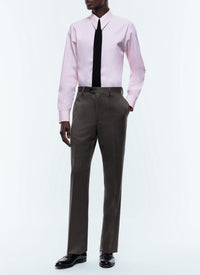 Point collar shirt in cotton poplin - Pale pink