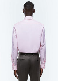 Point collar shirt in cotton poplin - Pale pink