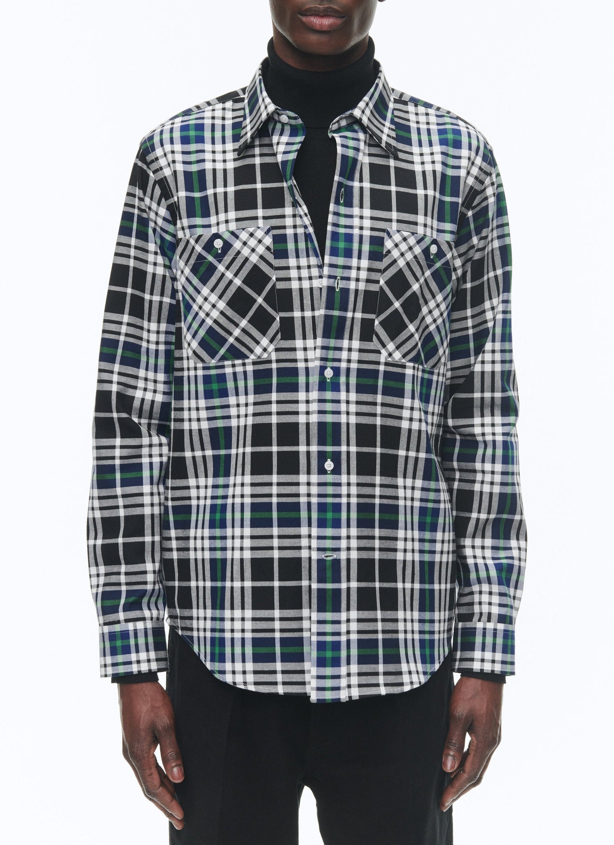 Chemise à col hirondelle - Noir