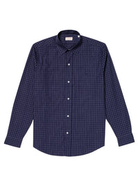 Swallow collar and check shirt - Navy