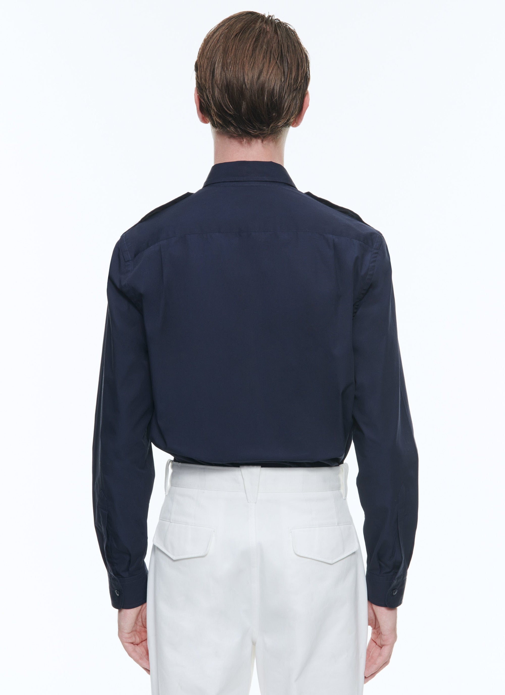 Swallow-neck shirt - Navy