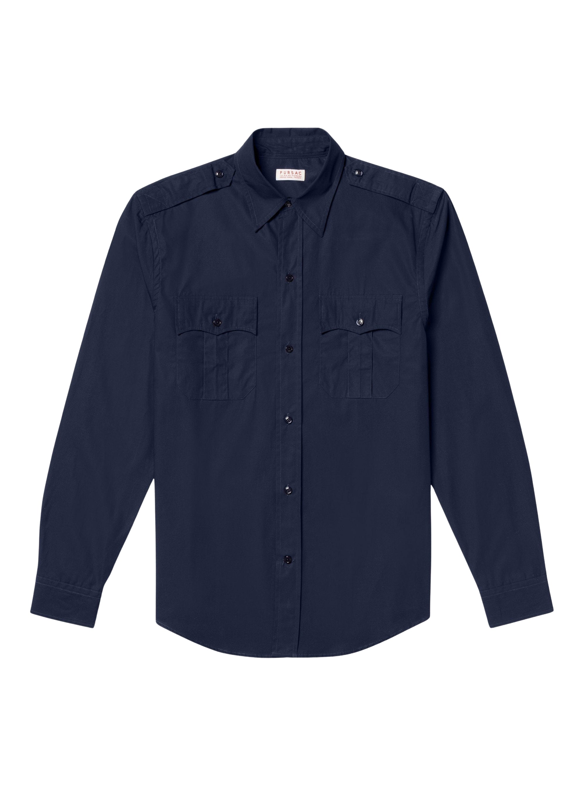 Swallow-neck shirt - Navy
