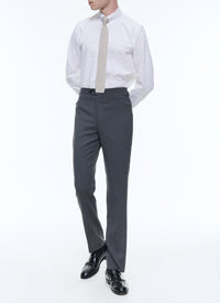 Chemise ajustée à rayures en lin - Blanc