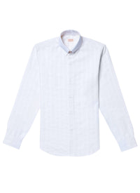 Chemise ajustée à rayures en lin - Blanc