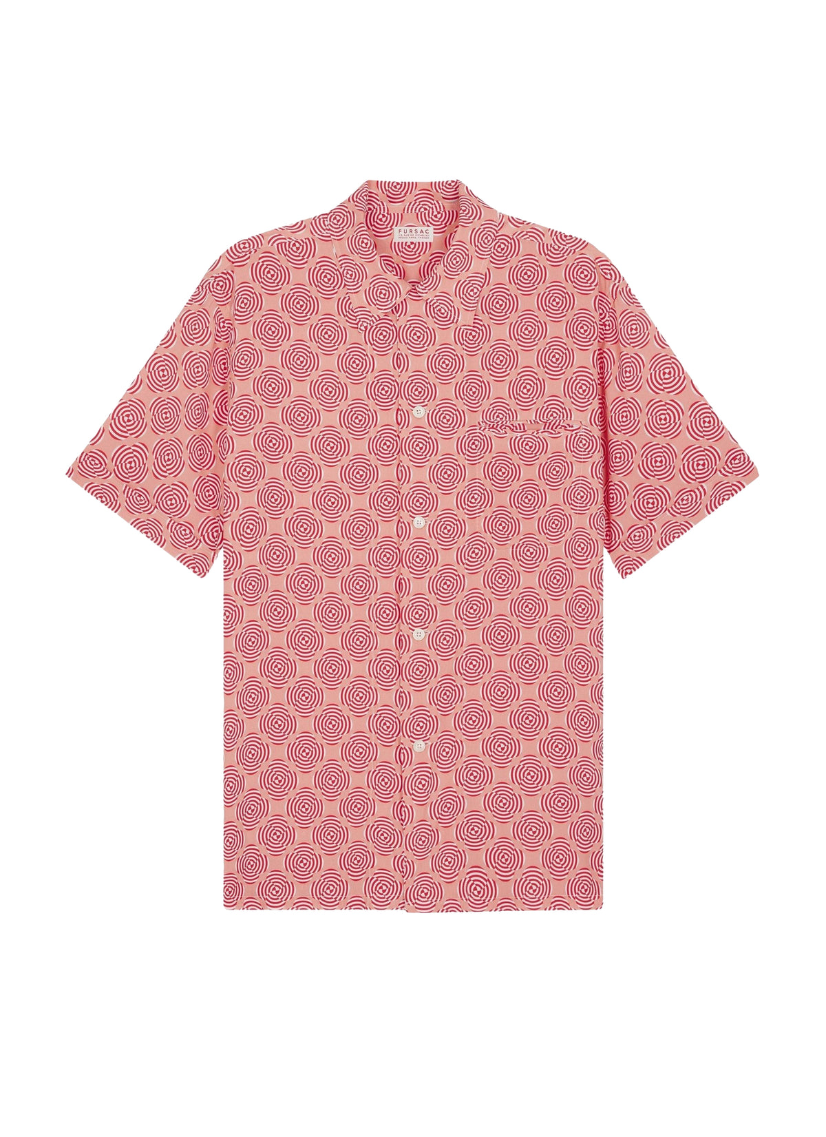 Chemise hawaïenne à motif parasols - Rose
