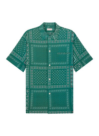 Hawaiian shirt with bandana print - Emerald