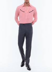 Western shirt with swallow collar - Salmon