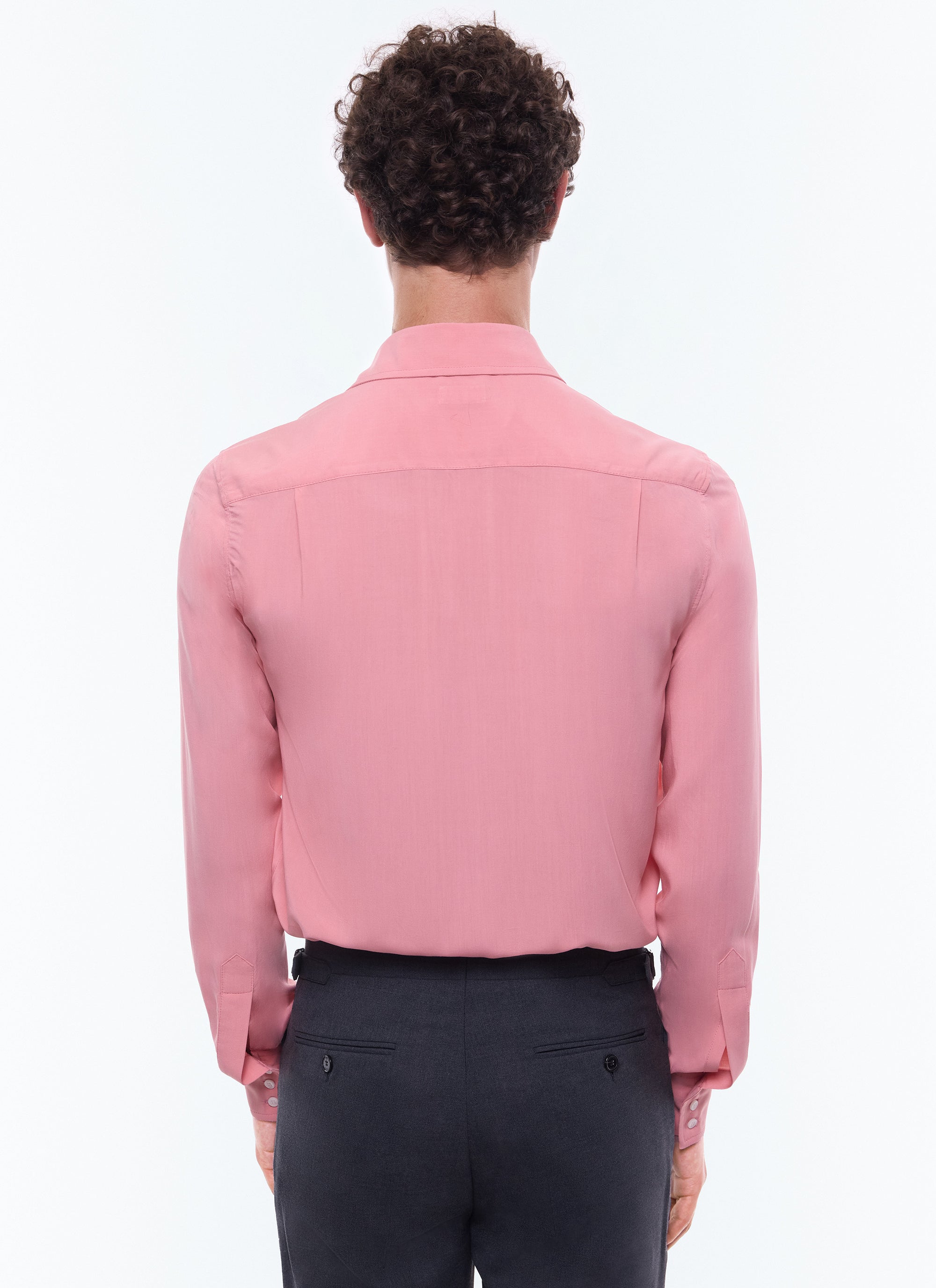 Western shirt with swallow collar - Salmon