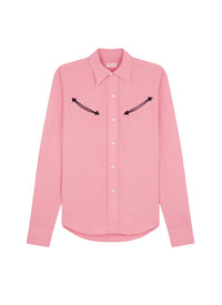 Western shirt with swallow collar - Salmon